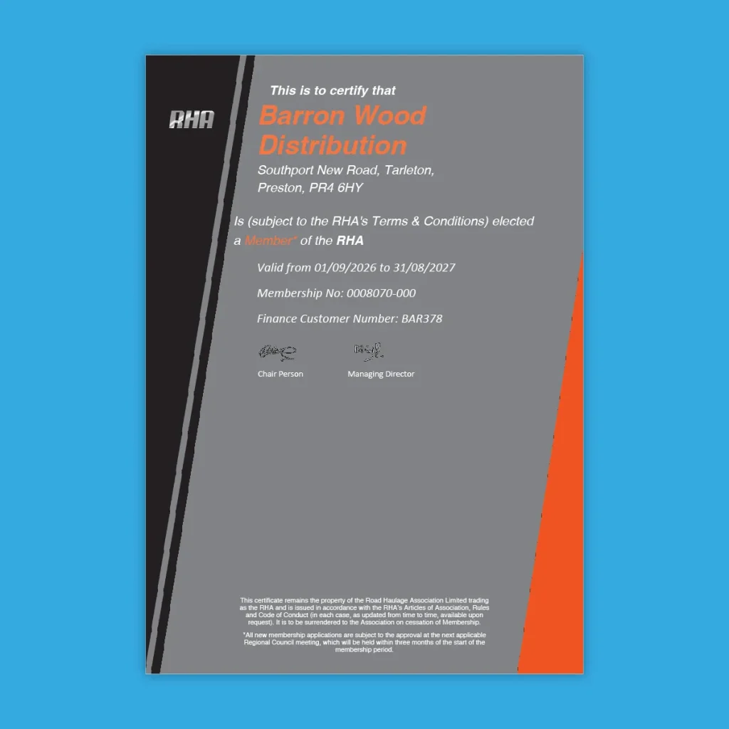 bwd RHA Certificate